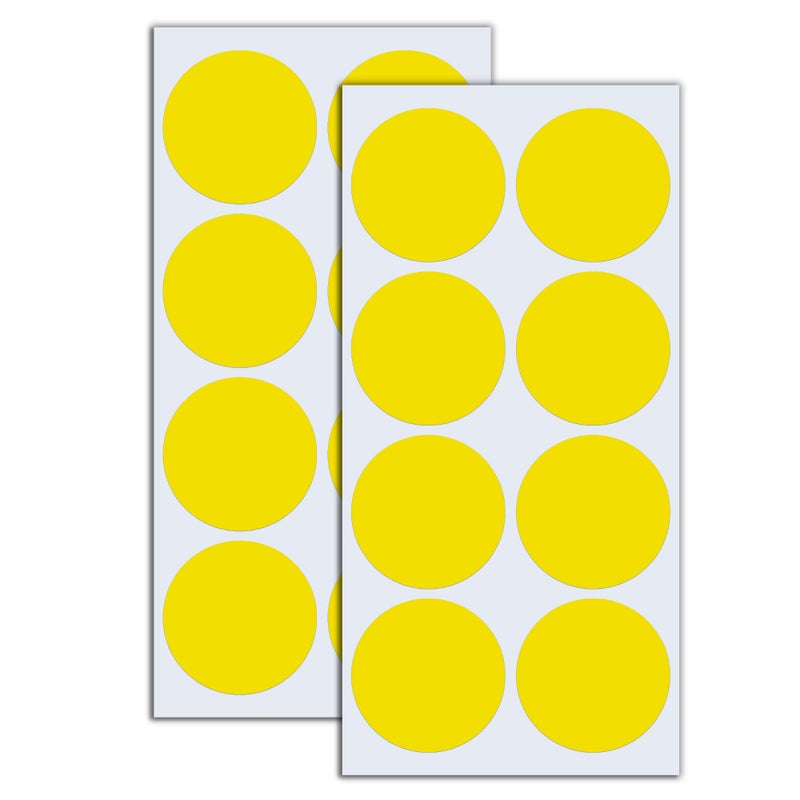 TownStix 2" Round Color Coding Circle Sticker Labels - Yellow, Pack of 240 - Image 1